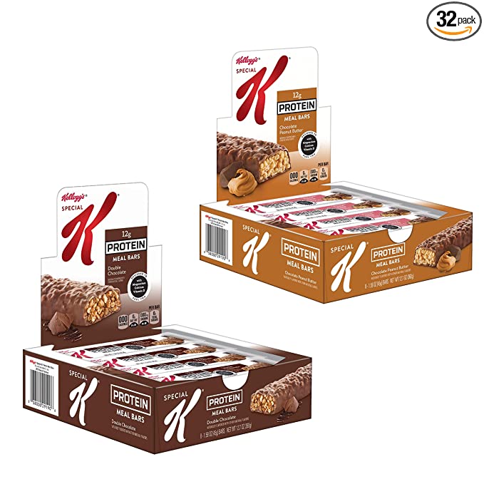  Kellogg's Special K Protein Meal Bars, 2 Flavors, 12.7oz (4 Count)  - 038000105227