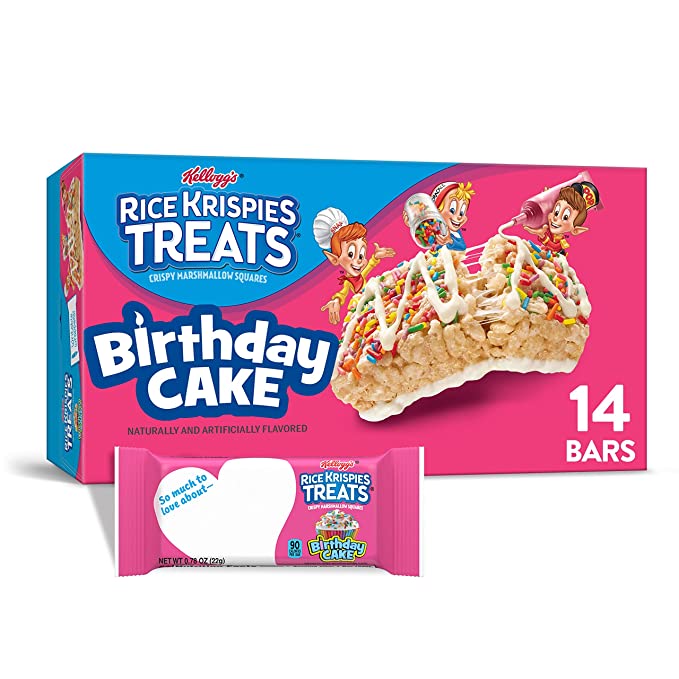 Crispy Marshmallow Squares, Birthday Cake - 038000179938