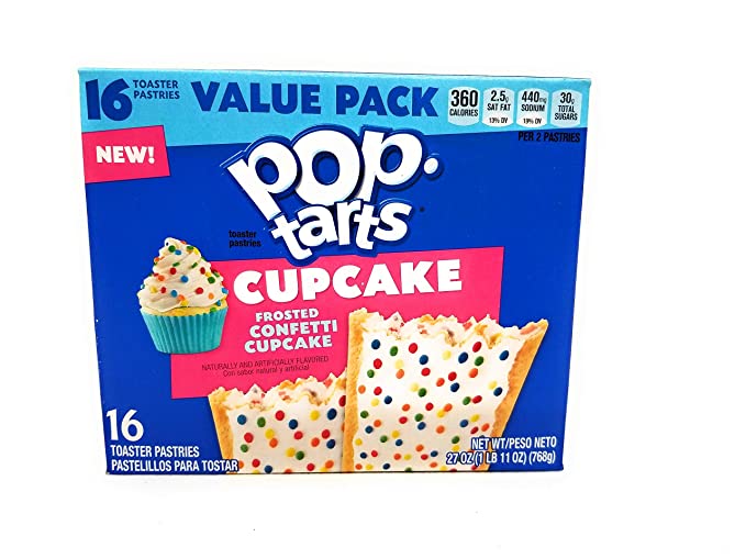  Pop Tarts Cupcake flavor 16 count. Frosted Confetti. 27 oz. - 038000208119