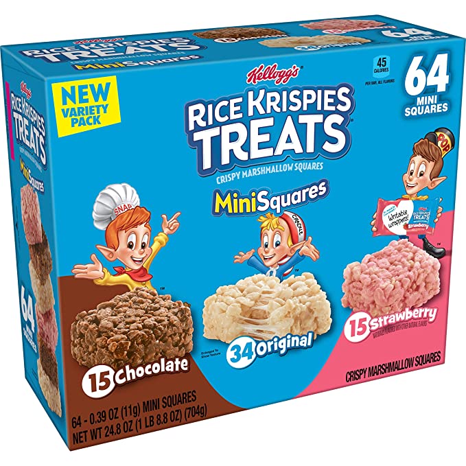  RICE KRISPIES TREATS® MINI SQUARES NEOPOLITAN 64ct - 038000258664