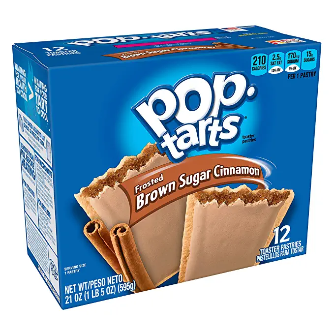  Kellogg's Pop-Tarts Frosted Brown Sugar Cinnamon - Toaster Pastries Breakfast for Kids (12 Count) - 038000311208