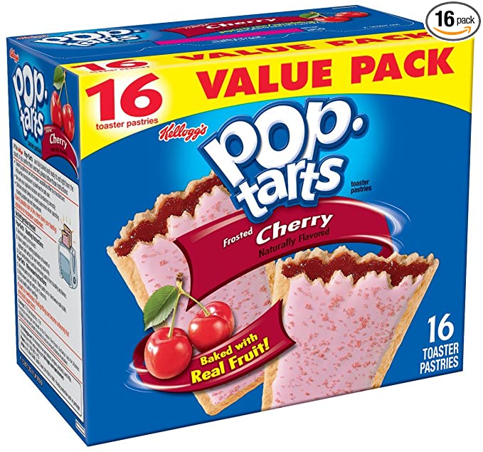 Kellogg's Frosted Cherry Pop-Tarts 16 Count 29.3 OZ - 038000327476