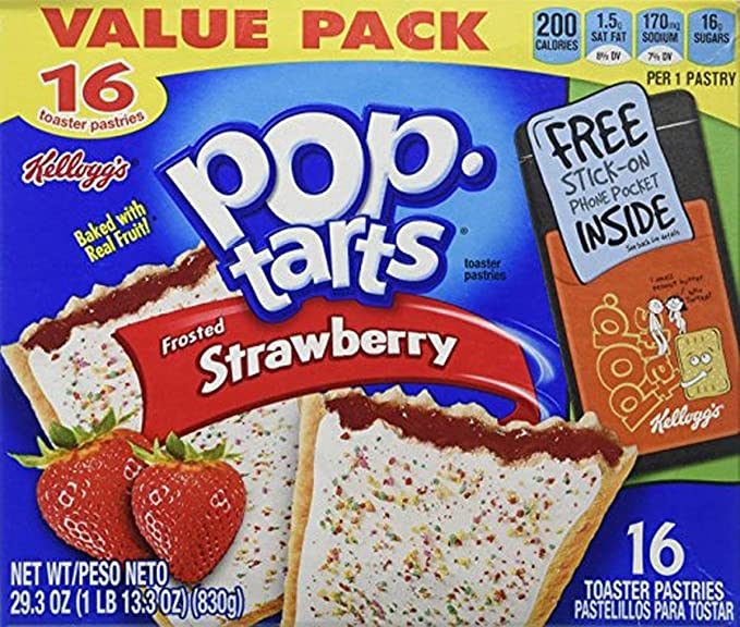 Kellogg's Pop-tarts Frosted Strawberry 16 Count - 038000327537