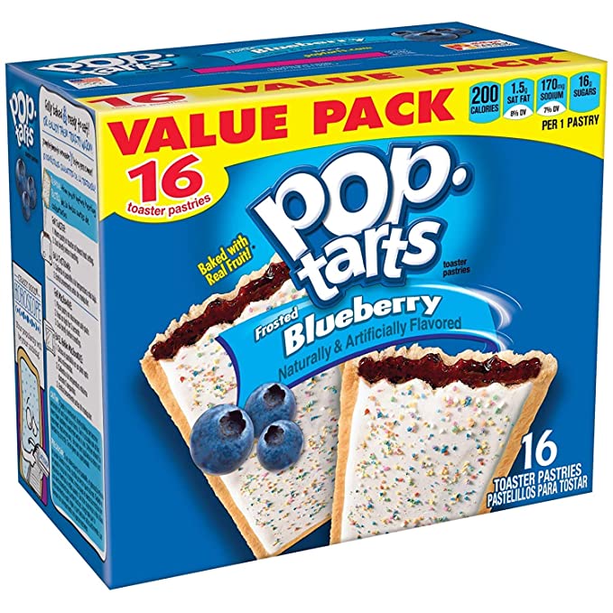 Pop-Tarts Frosted Blueberry Toaster Pastries (1 Pack) 29.3 OZ - 038000376733