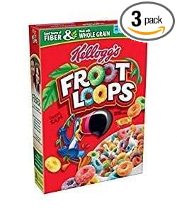 Kellogg's Froot Loops Natural Fruit Flavor 12.2 Oz. Pack Of 3. - 038000391187