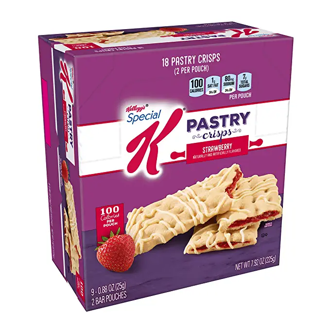  Kellogg's Special K Pastry Crisps, Strawberry, 7.92oz (9 Count) - 038000569234