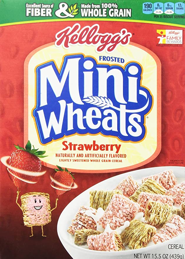  Kellogg's Frosted Mini Wheats Bite Size Strawberry Delight 15.5 Ounce - 038000576362