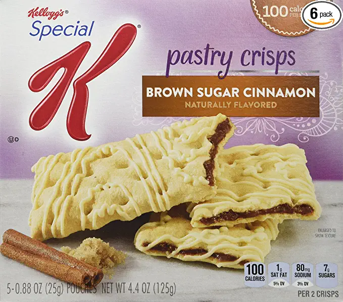  Kellogg's Special K Pastry Crisps, Brown Sugar Cinnamon, 5 Count - 038000595493