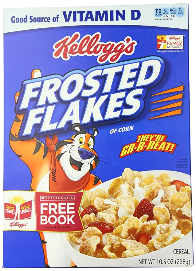  Kelloggs Cereal, Frosted Flakes, 10.5 Ounce - 038000596445