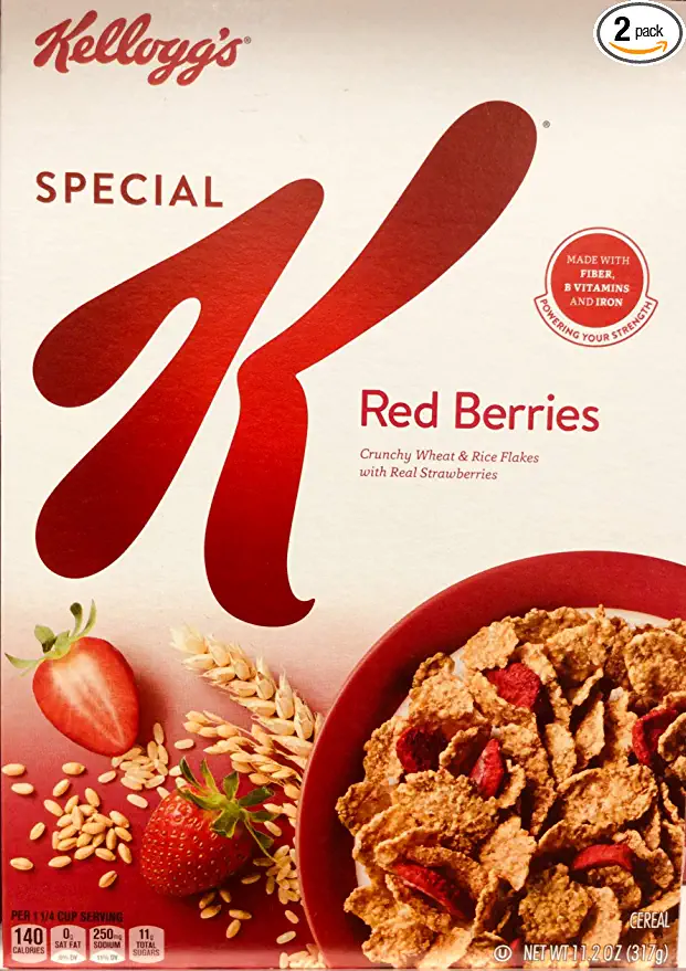 Kellogg's Special K Cereal, Red Berries 11.2 oz box (pack of 2) - 038000599231