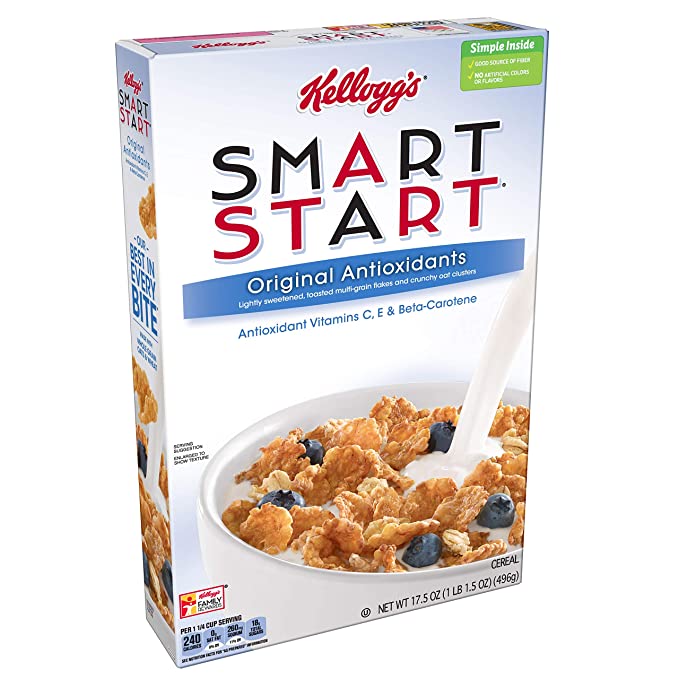 Kellogg’s Smart Start, Breakfast Cereal, Original Antioxidants, 17.5 oz Box - 038000663307