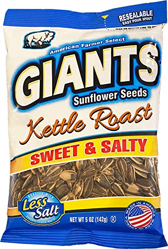  GIANTS Kettle Roast Salty Sweet Flavored Sunflower Seeds, 12 packs - 5 oz. bags  - 038093245558