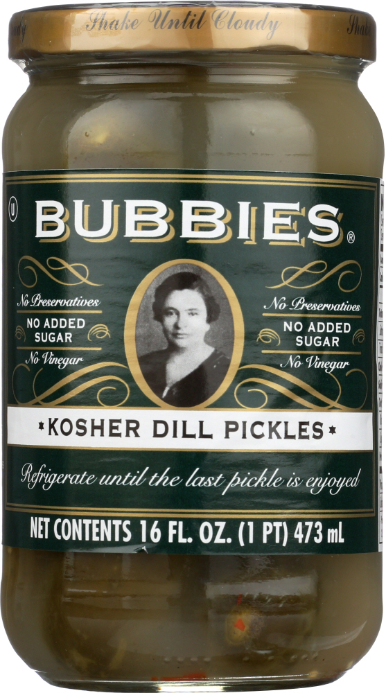 BUBBIES: Pure Kosher Dills, 16 oz - 0038261857354
