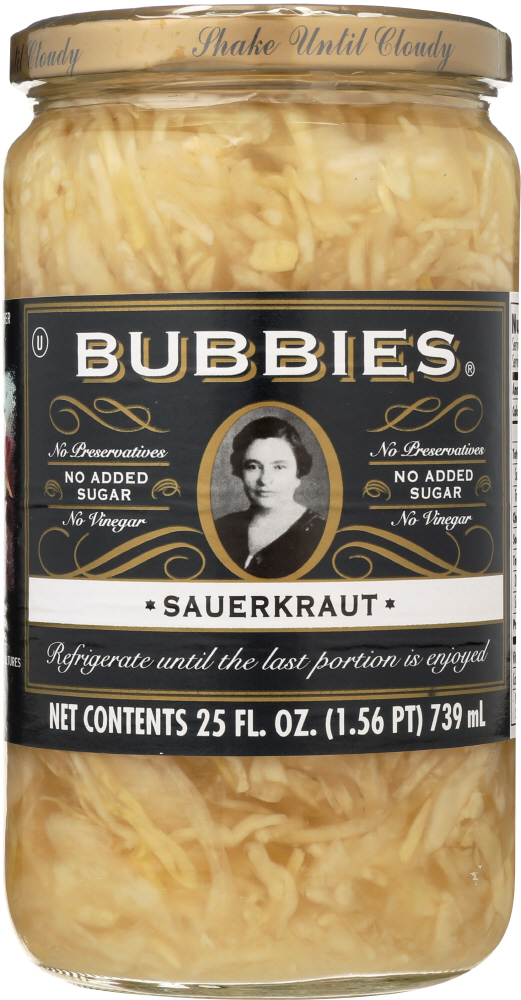 BUBBIES: Sauerkraut, 25 oz - 0038261857477