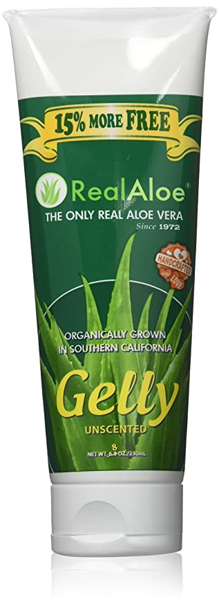  Real Aloe Aloe Vera Gelly - Unscented 8 oz (230 ml) Gel  - 038435480043