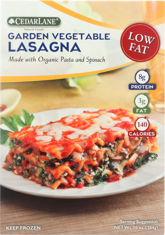 CEDARLANE: Low Fat Garden Vegetable Lasagna, 10 oz - 0038794909070