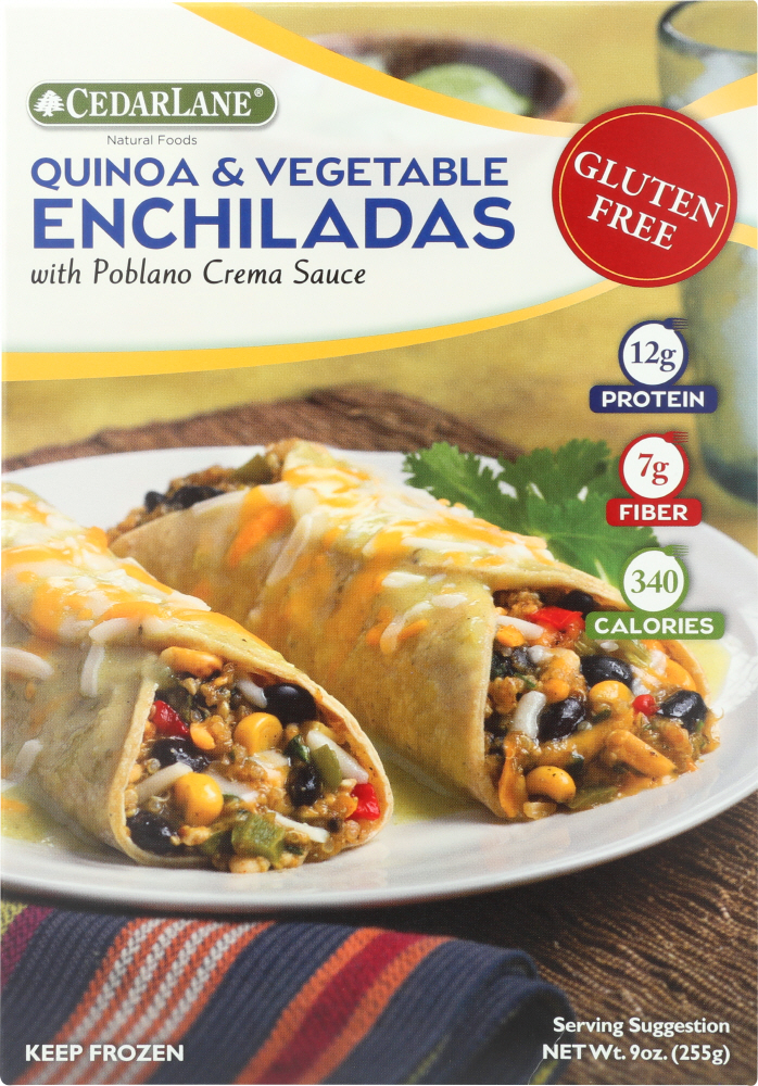 CEDARLANE: Natural Foods Quinoa & Vegetable Enchiladas, 9 oz - 0038794996865