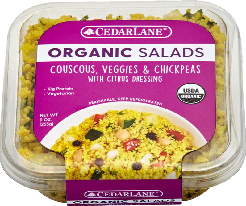 Couscous, Veggies & Chickpeas With Citrus Dressing Organic Salads - 038794999040