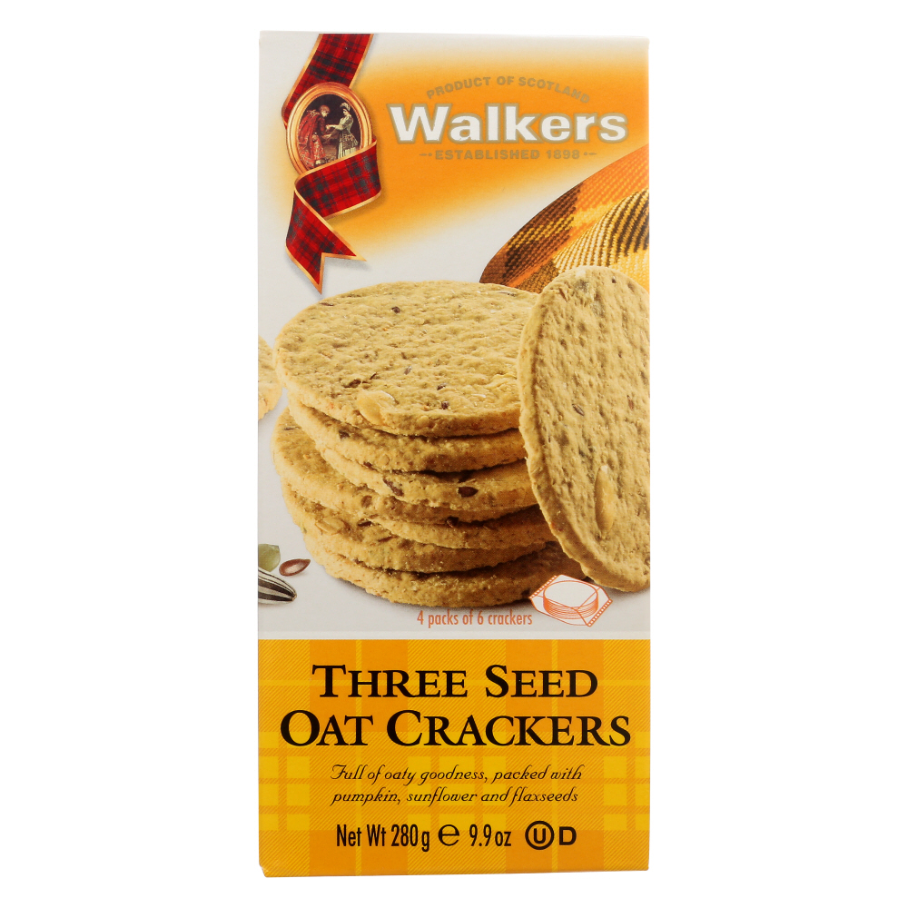 Three Seed Oat Crackers, Full Of Oaty Goodness, Packed With Pumpkin, Sunflower And Flaxseeds - 039047002098