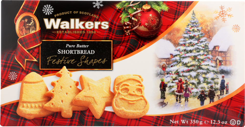 WALKERS: Festive Shapes Shortbread, 12.30 oz - 0039047015418