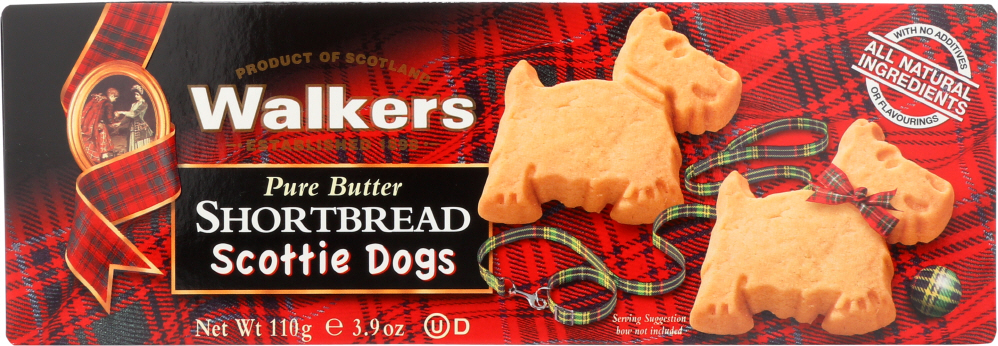 WALKERS: Pure Butter Shortbread Scottie Dogs, 3.8 oz - 