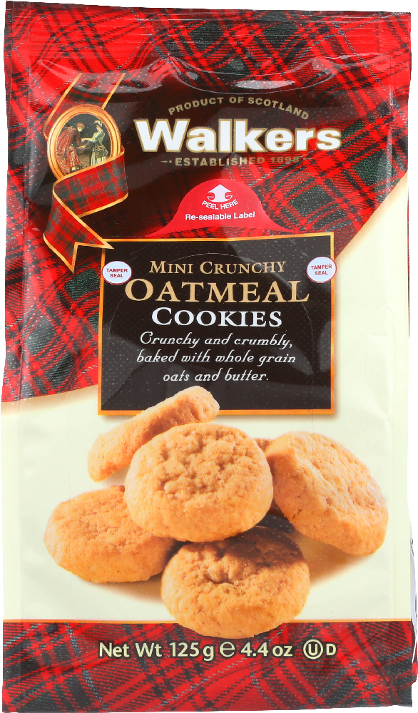 WALKERS: Mini Crunchy Oatmeal Cookie, 4.4 oz - 0039047054271