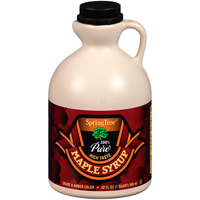 Spring Tree 100% Pure Maple Syrup, Grade A Amber Color, 32 Ounce - 039059430858