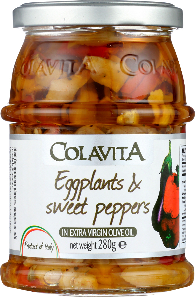 COLAVITA: Eggplant And Sweet Peppers In Extra Virgin Olive Oil, 9.87 oz - 0039153200029