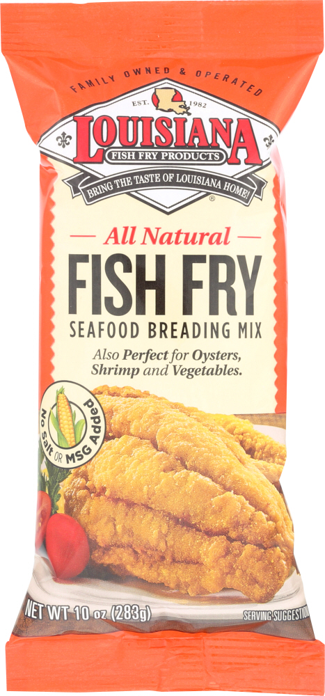 LOUISIANA FISH FRY: All Natural No Salt Fish Fry, 10 oz - 0039156000299