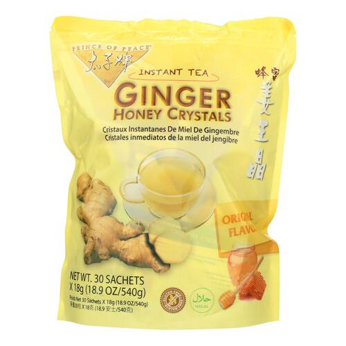 PRINCE OF PEACE: Instant Tea Original Ginger Honey Crystals, 30 bg - 0039278040111