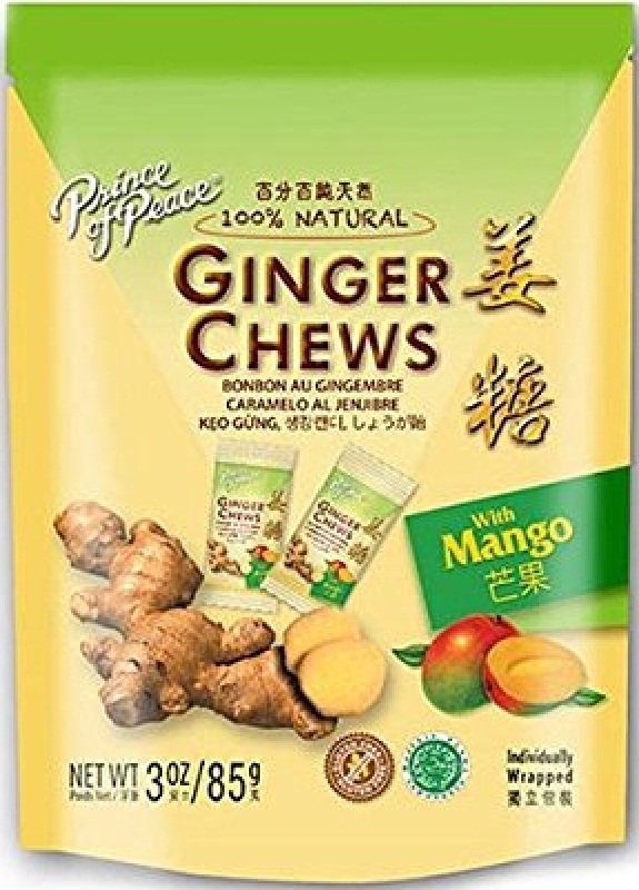 PRINCE OF PEACE: Candy Ginger Mango Chews, 3 oz - 0039278040524