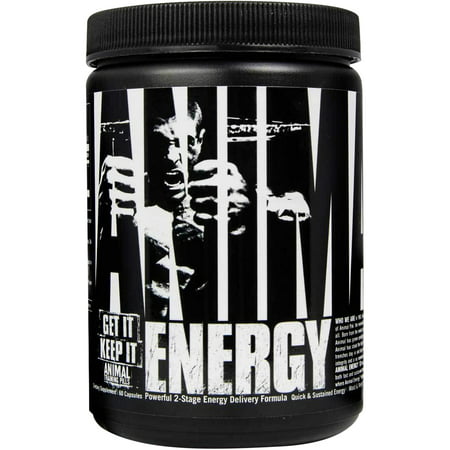 Universal Nutrition Animal Energy Dietary Supplement - 60 Capsules - 039442032874
