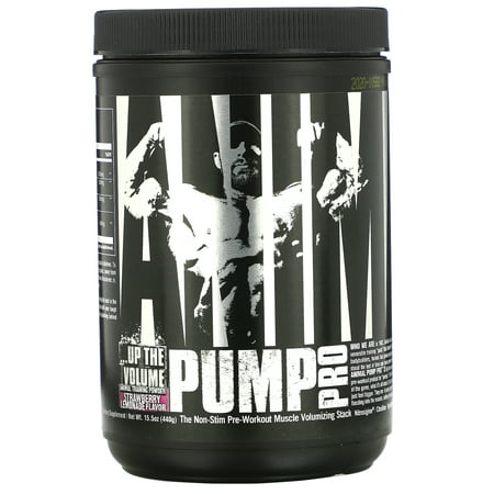 Universal Nutrition Animal Pump Pro, Non-Stim Pre-Workout, Strawberry Lemonade, 15.5 oz (440 g) - 039442042163