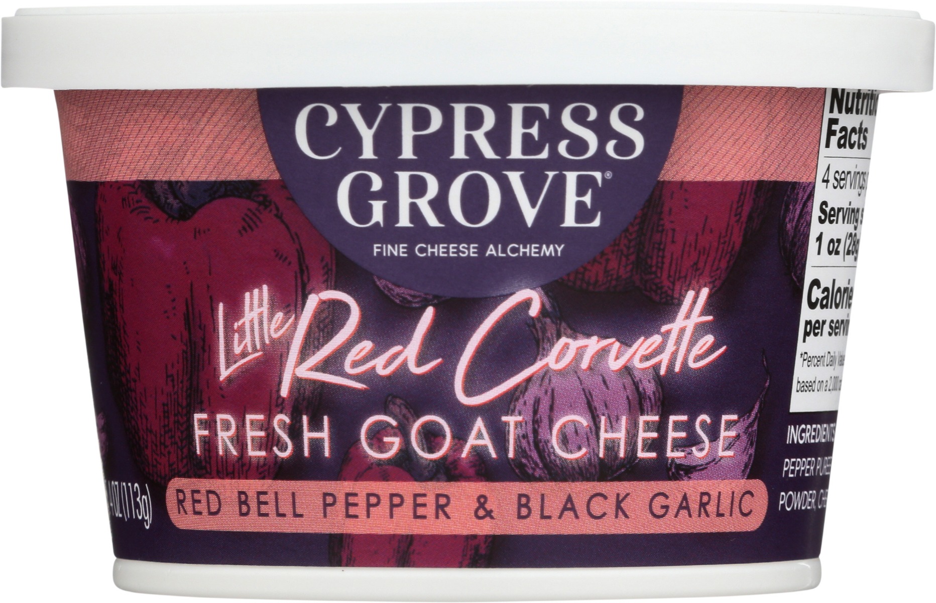 Little Red Corvette Red Bell Pepper & Black Garlic Fresh Goat Cheese, Little Red Corvette - 039496021947