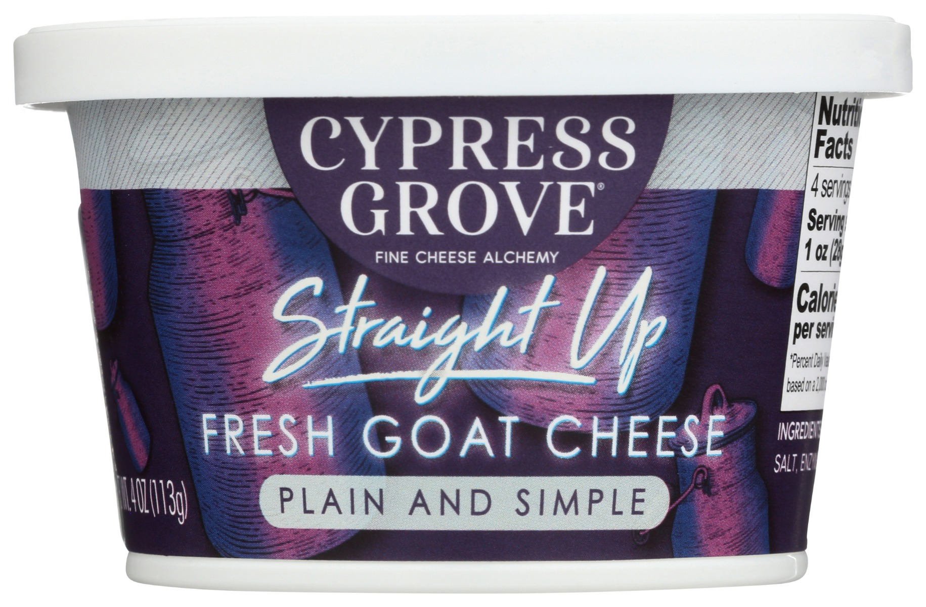 CYPRESS GROVE: Straight Up Cheese, 4 oz - 0039496021954