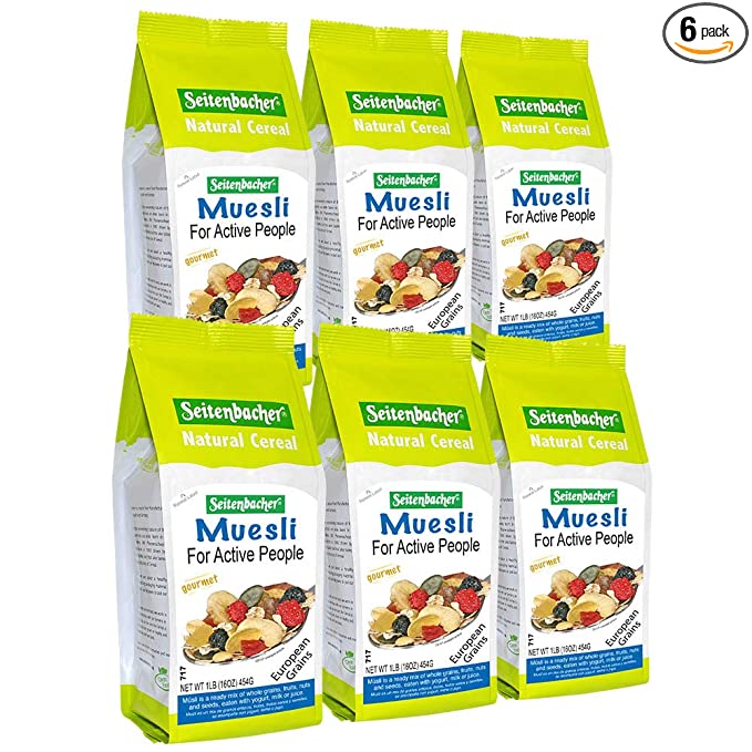  Seitenbacher Muesli Cereal #3 – For Active People – Fruit Mix 16 Ounce (Pack of 6) - 039545707174