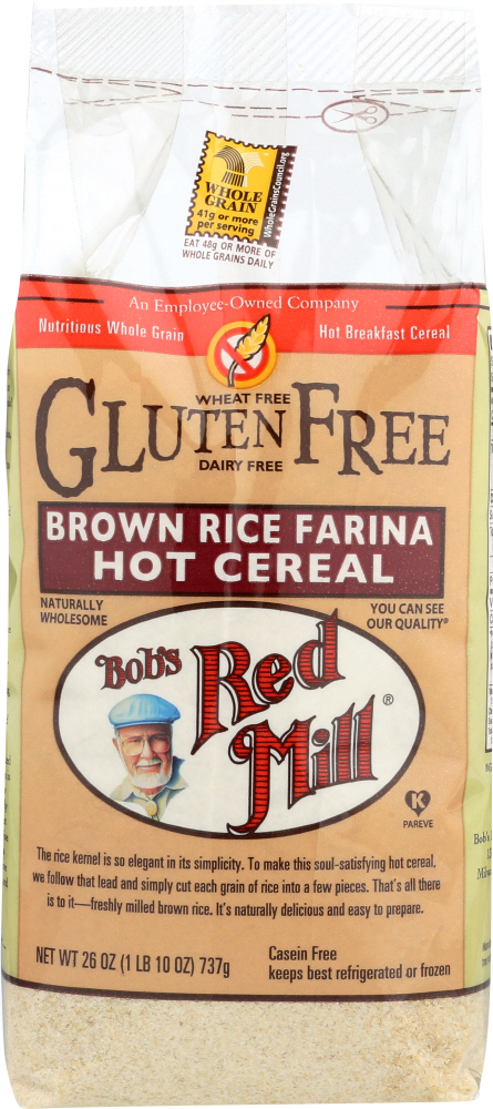 BOBS RED MILL: Brown Rice Farina Creamy Rice Hot Cereal, 26 oz - 0039978001412