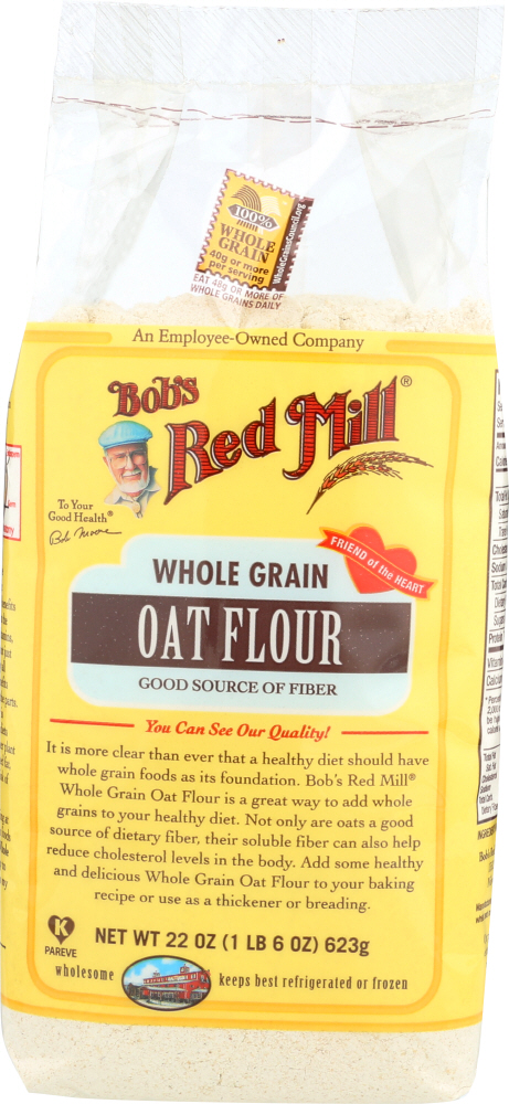 BOB’S RED MILL: Whole Grain Oat Flour, 22 Oz - 0039978003119