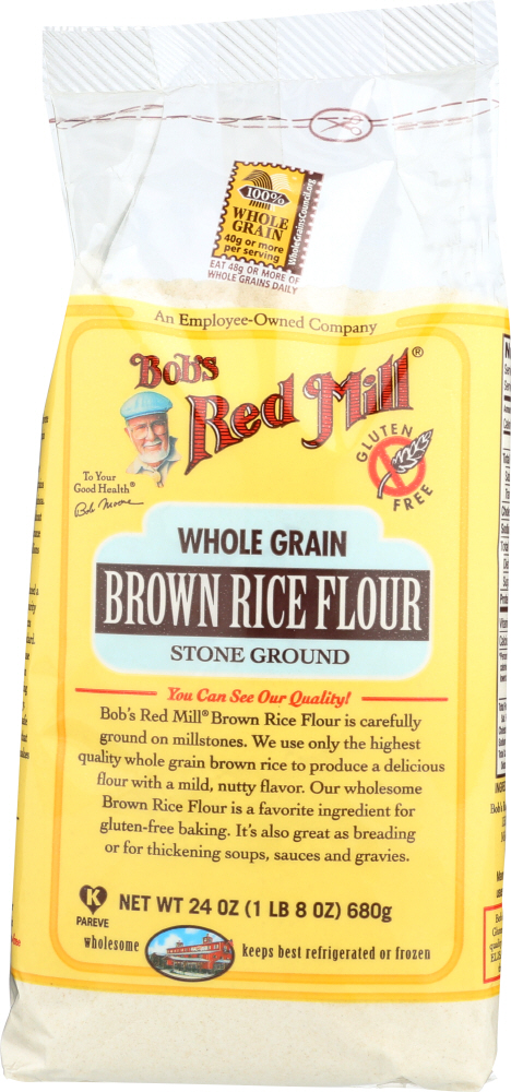 BOBS RED MILL: Whole Grain Brown Rice Flour, 24 oz - 0039978003157