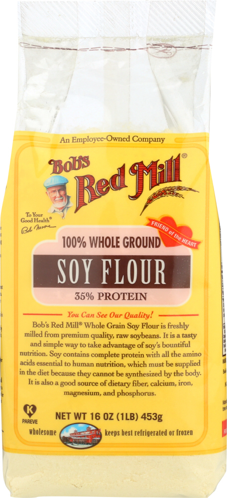 BOBS RED MILL: Whole Ground Soy Flour, 16 oz - 0039978003171