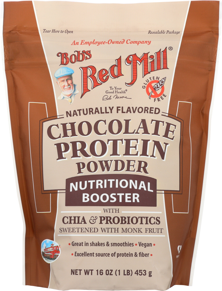 BOBS RED MILL: Chocolate Protein Powder Nutritional Booster, 16 oz - 0039978003478