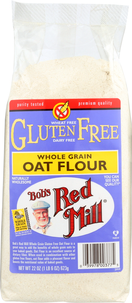 BOB’S RED MILL: Gluten Free Whole Grain Oat Flour, 22 oz - 0039978003775