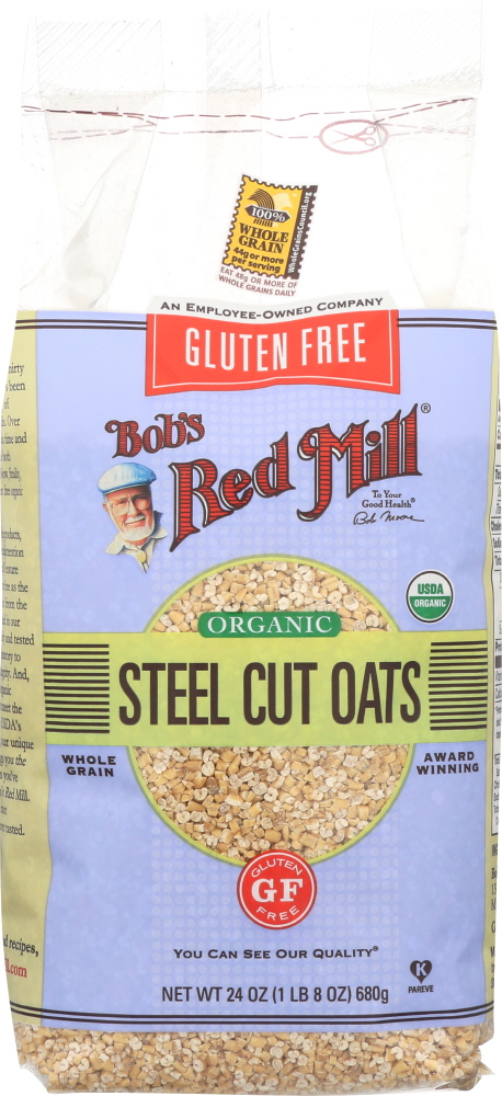  Bob's Red Mill Gluten Free Organic Steel Cut Oats, 24 Ounce - 039978003850
