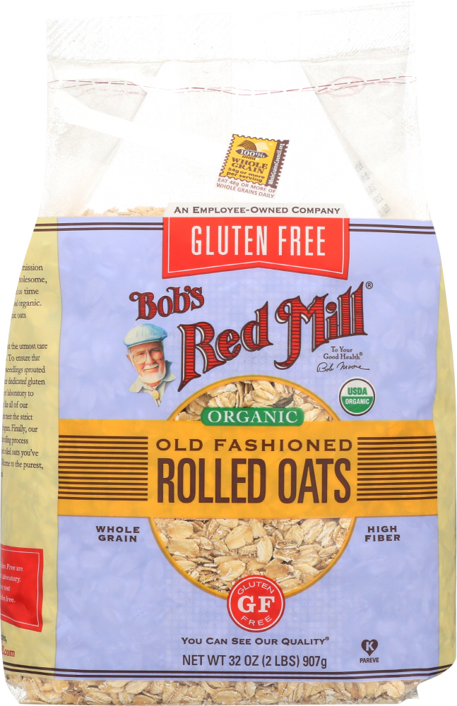 BOBS RED MILL: Organic Old Fashioned Rolled Oats Gluten Free, 32 oz - 0039978003874