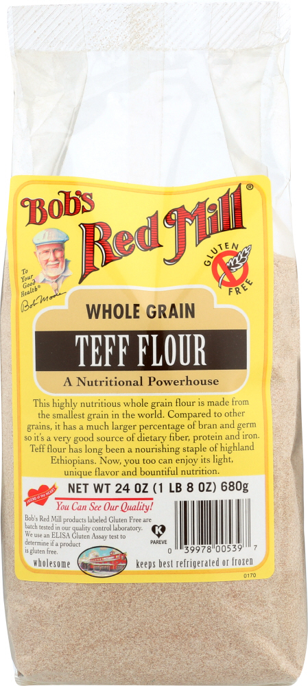 BOBS RED MILL: Whole Grain Teff Flour, 24 oz - 0039978005397