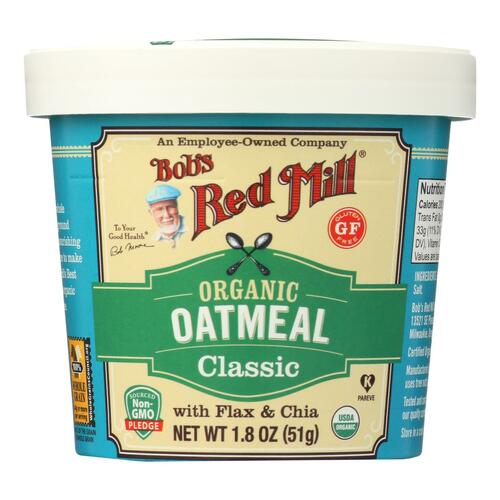 Bob's Red Mill - Oatmeal - Organic - Cup - Classc - Gluten Free - Case Of 12 - 1.8 Oz - chicken