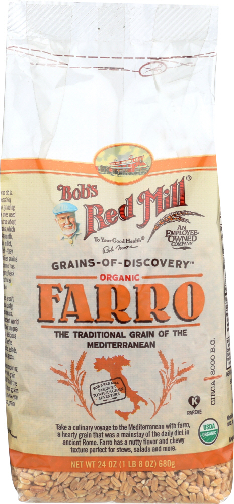 BOB’S RED MILL: Organic Farro, 24 oz - 0039978008602