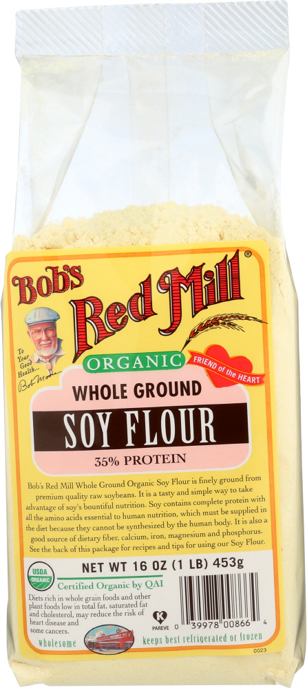 BOBS RED MILL: Organic Soy Flour, 16 oz - 0039978008664