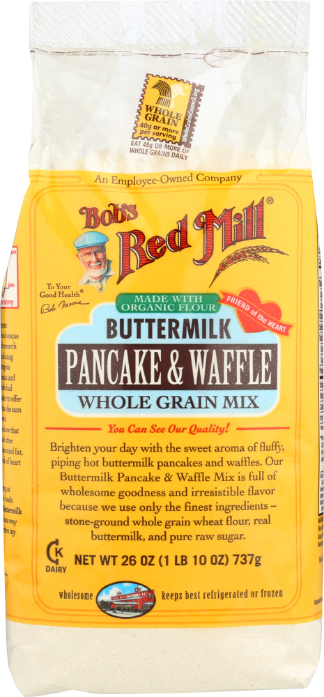 BOB’S RED MILL: Buttermilk Pancake & Waffle Whole Grain Mix, 26 oz - 0039978008800