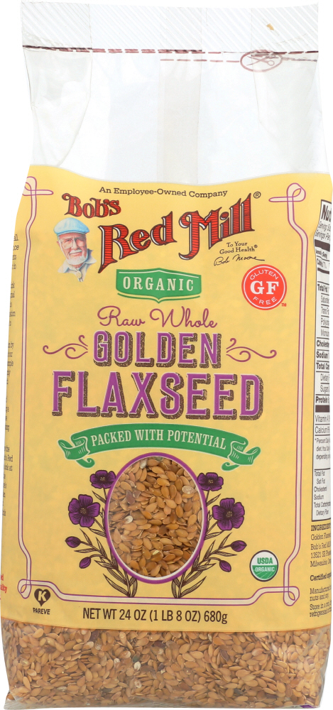Organic Raw Whole Golden Flaxseed - 039978009395